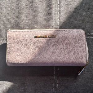 Michael Kors Blush Pink Zip-Around Wallet